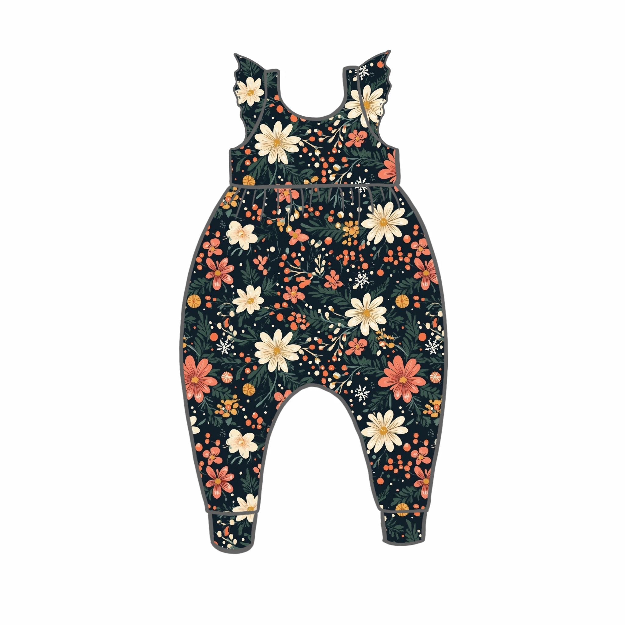 Winter Meadow Rompers