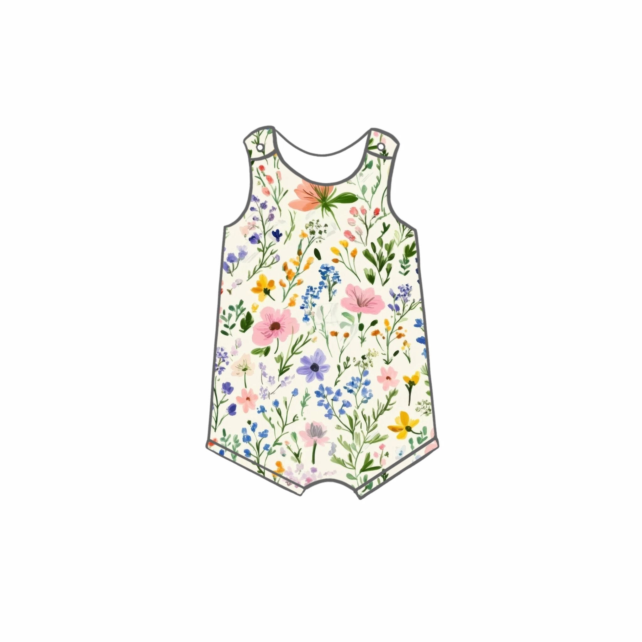 Summer Wildflower Rompers