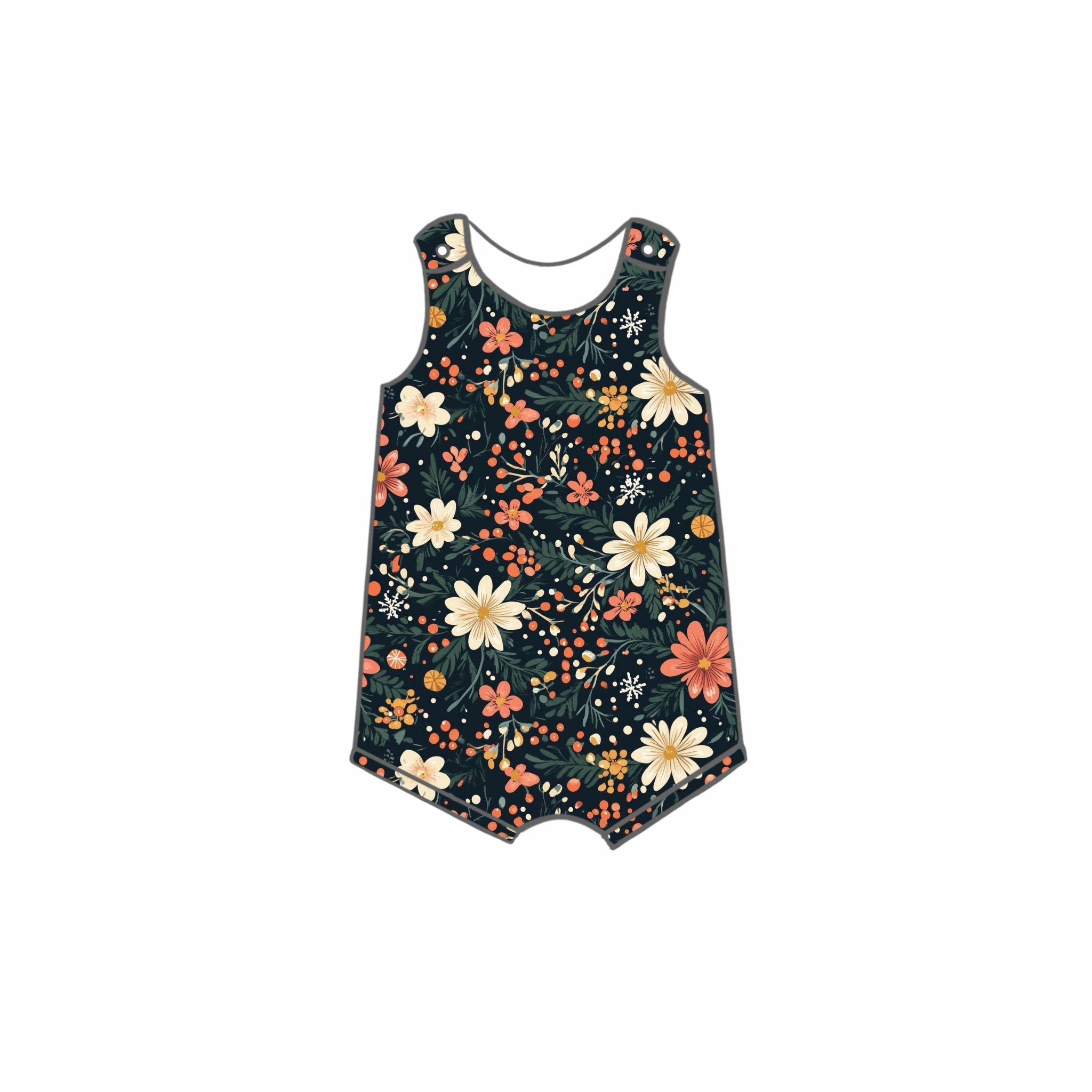 Winter Meadow Rompers