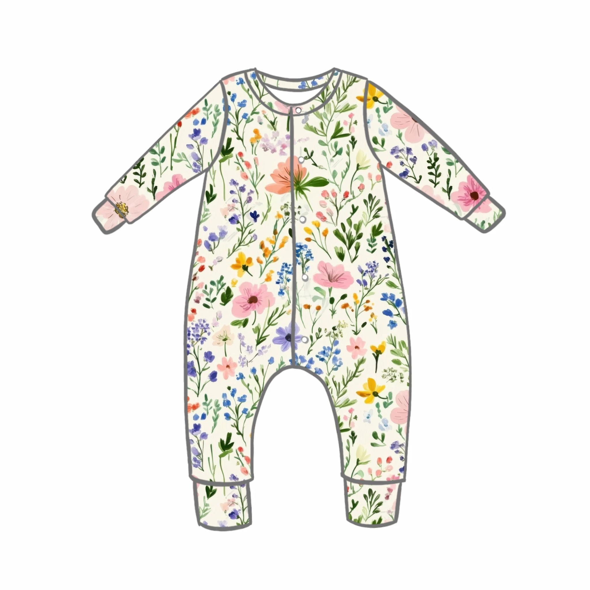 Summer Wildflower Rompers