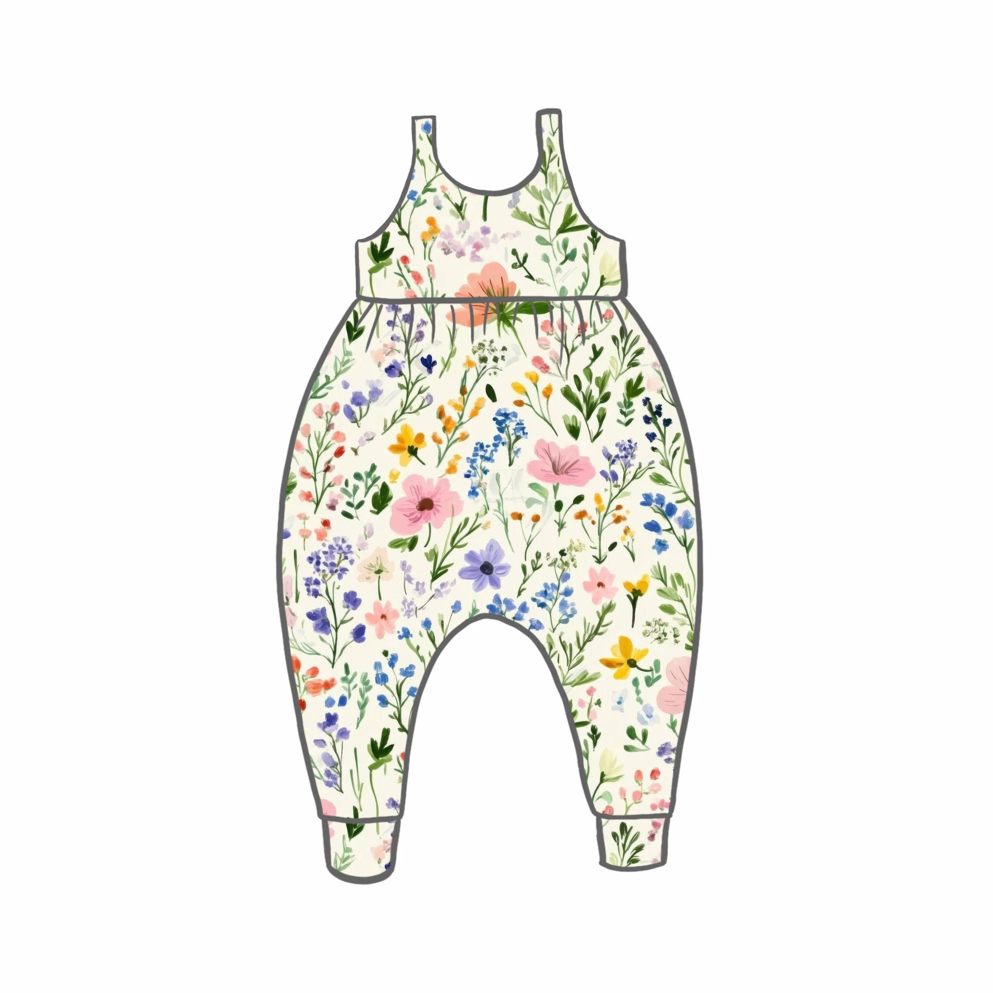 Summer Wildflower Rompers