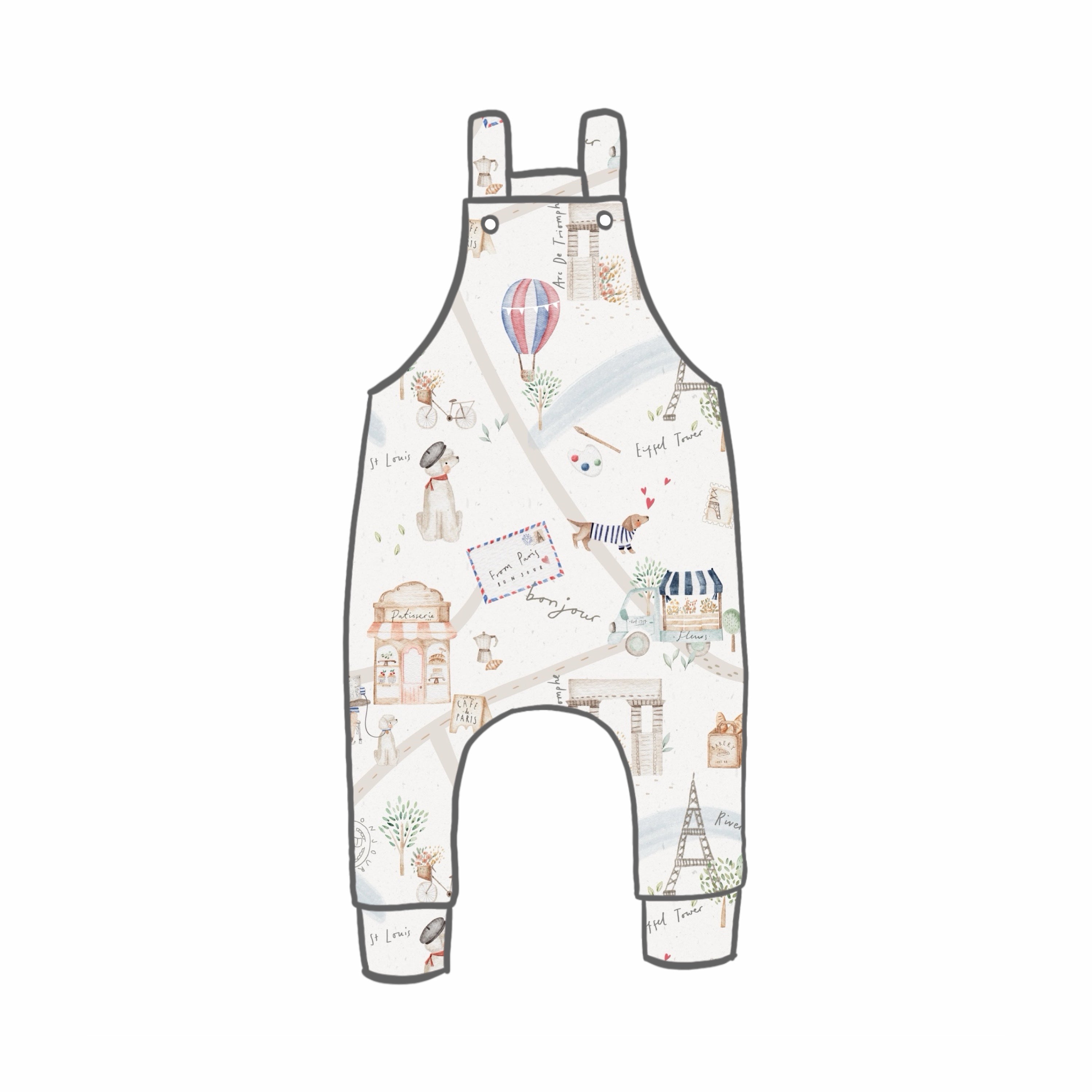 Paris Stroll Rompers