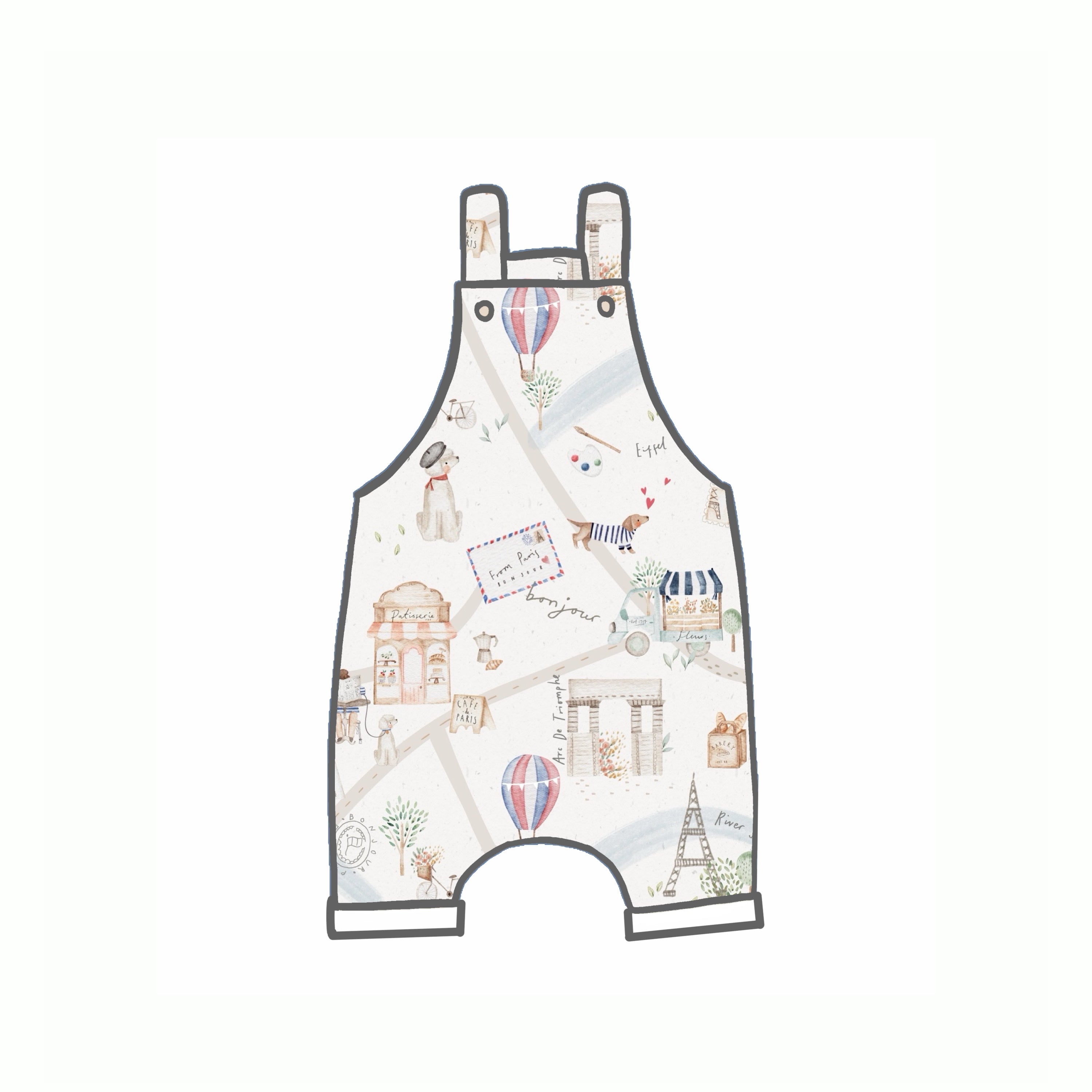 Paris Stroll Rompers