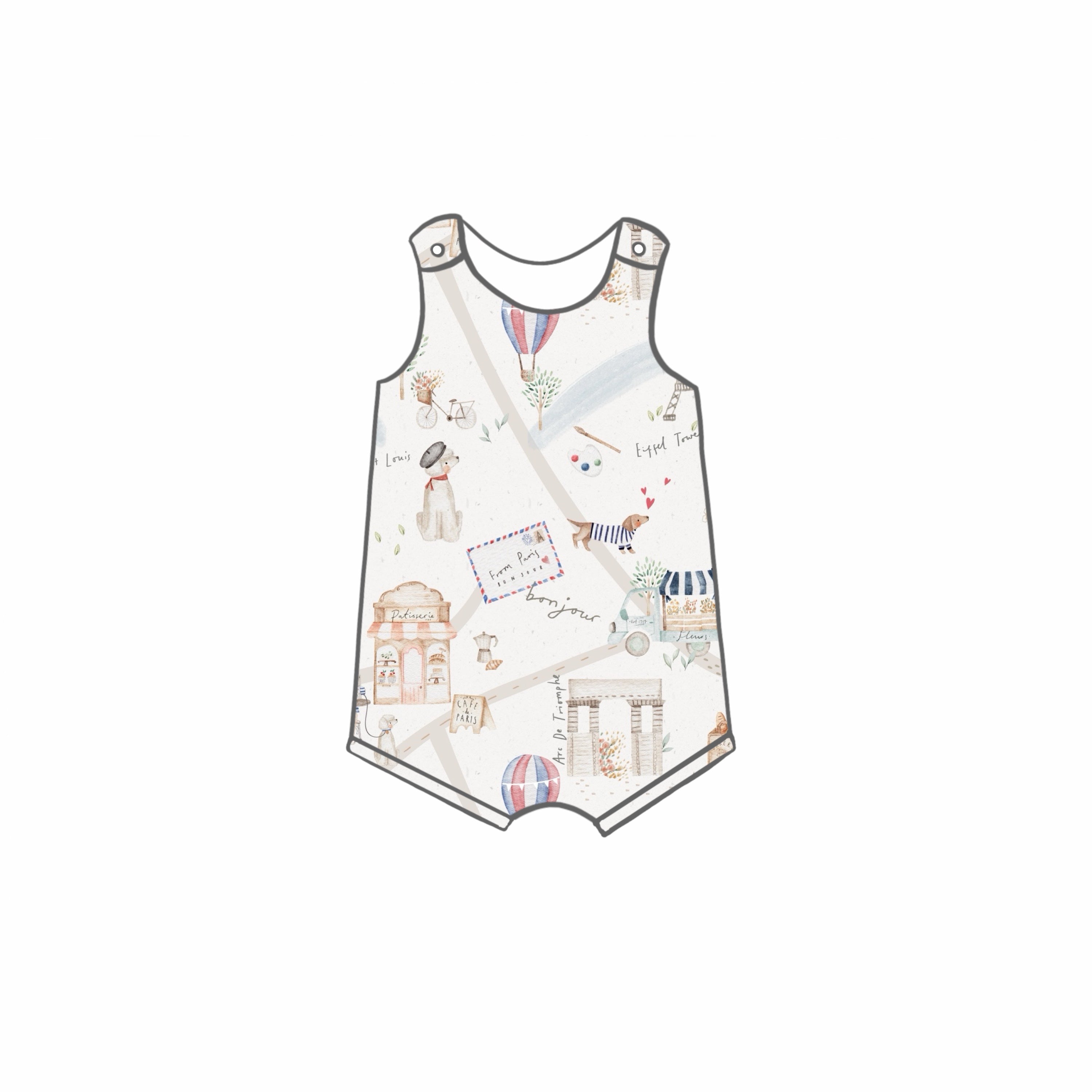 Paris Stroll Rompers