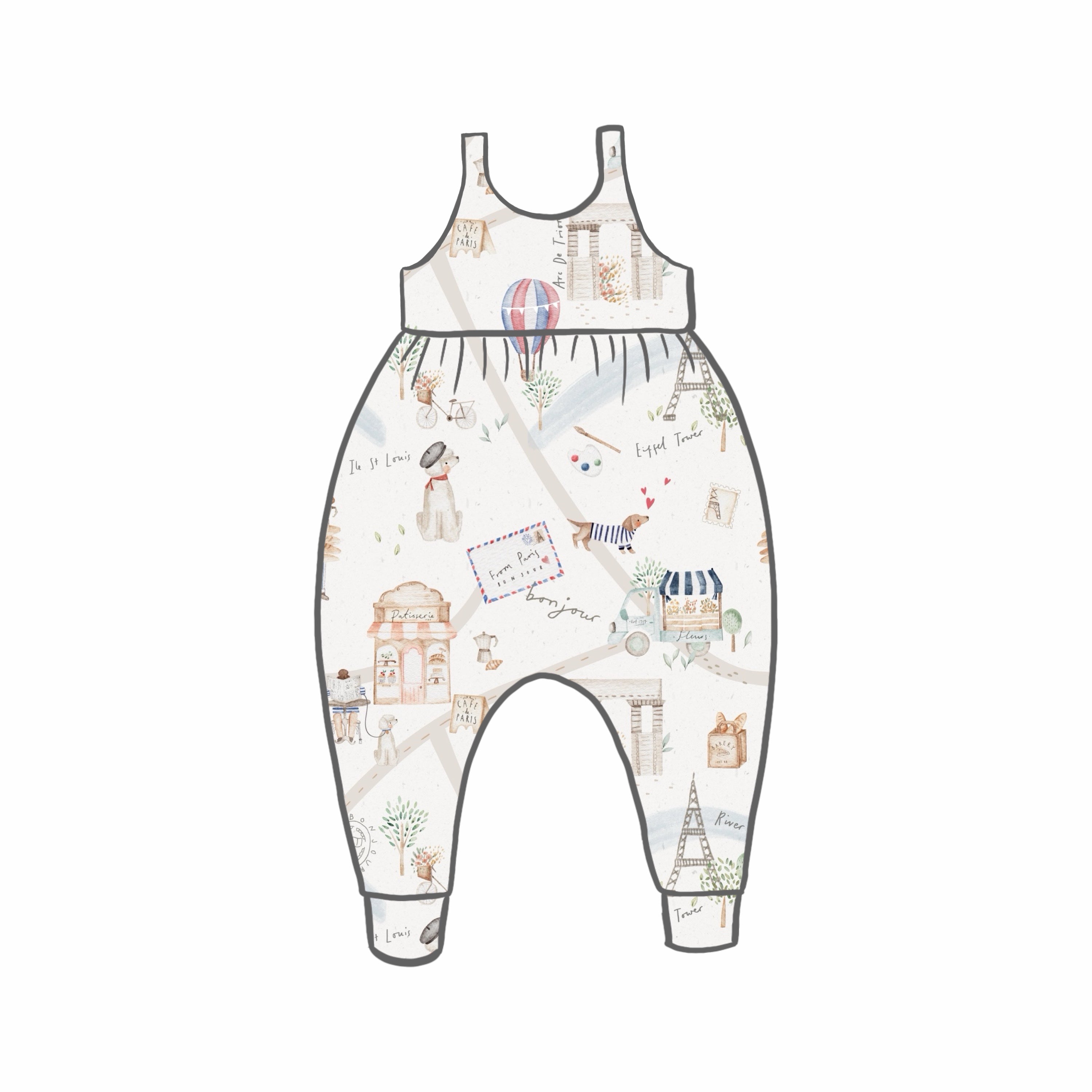 Paris Stroll Rompers