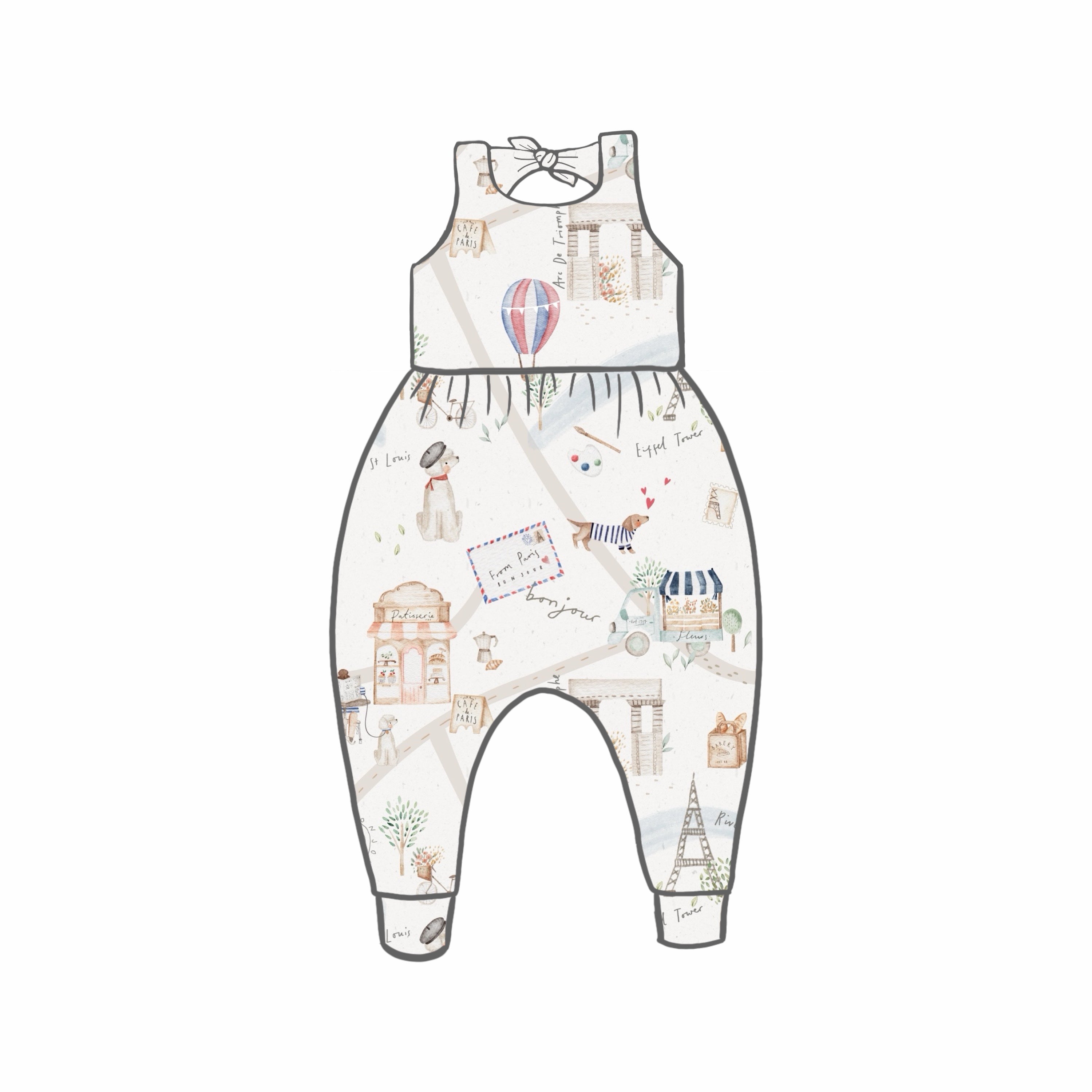 Paris Stroll Rompers
