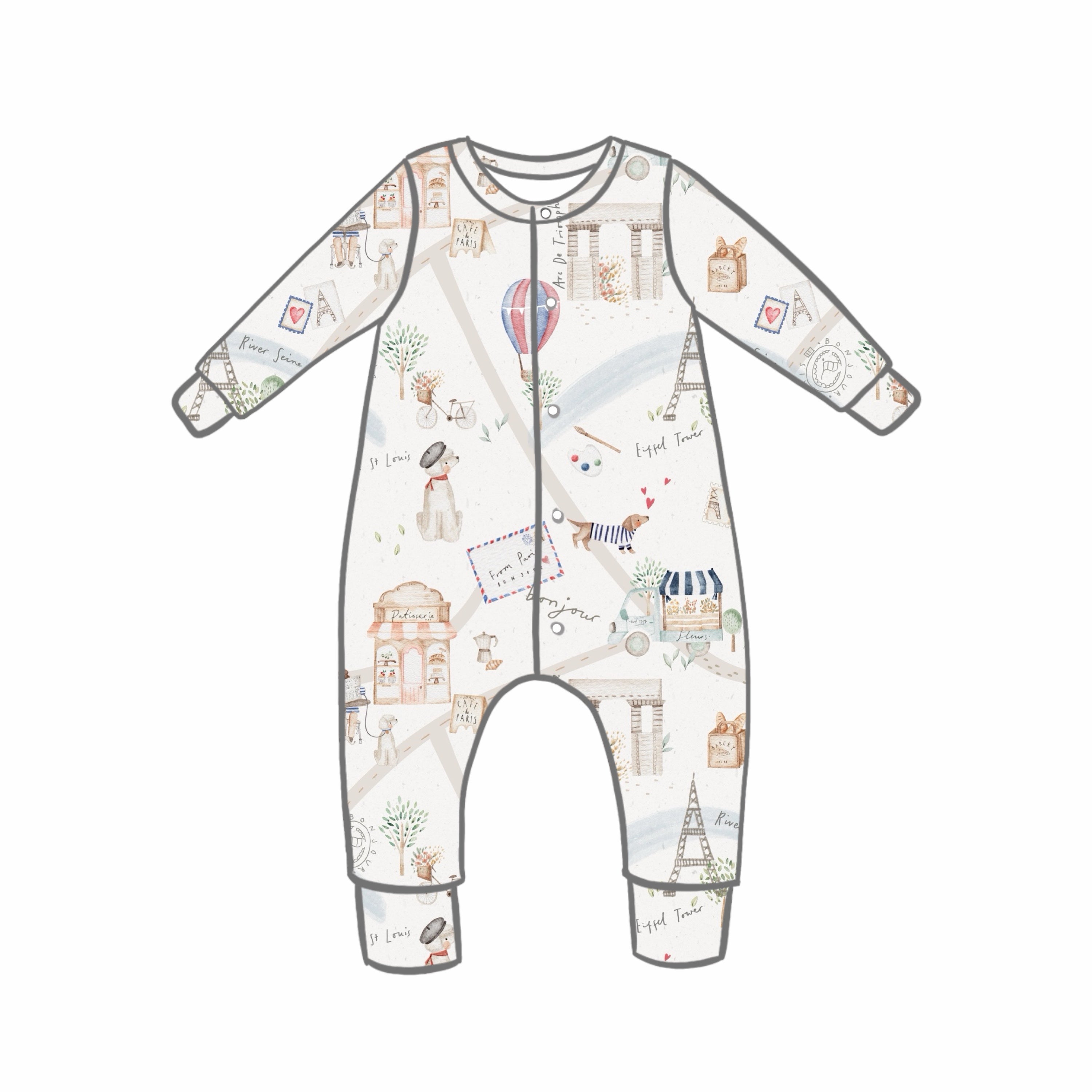 Paris Stroll Rompers