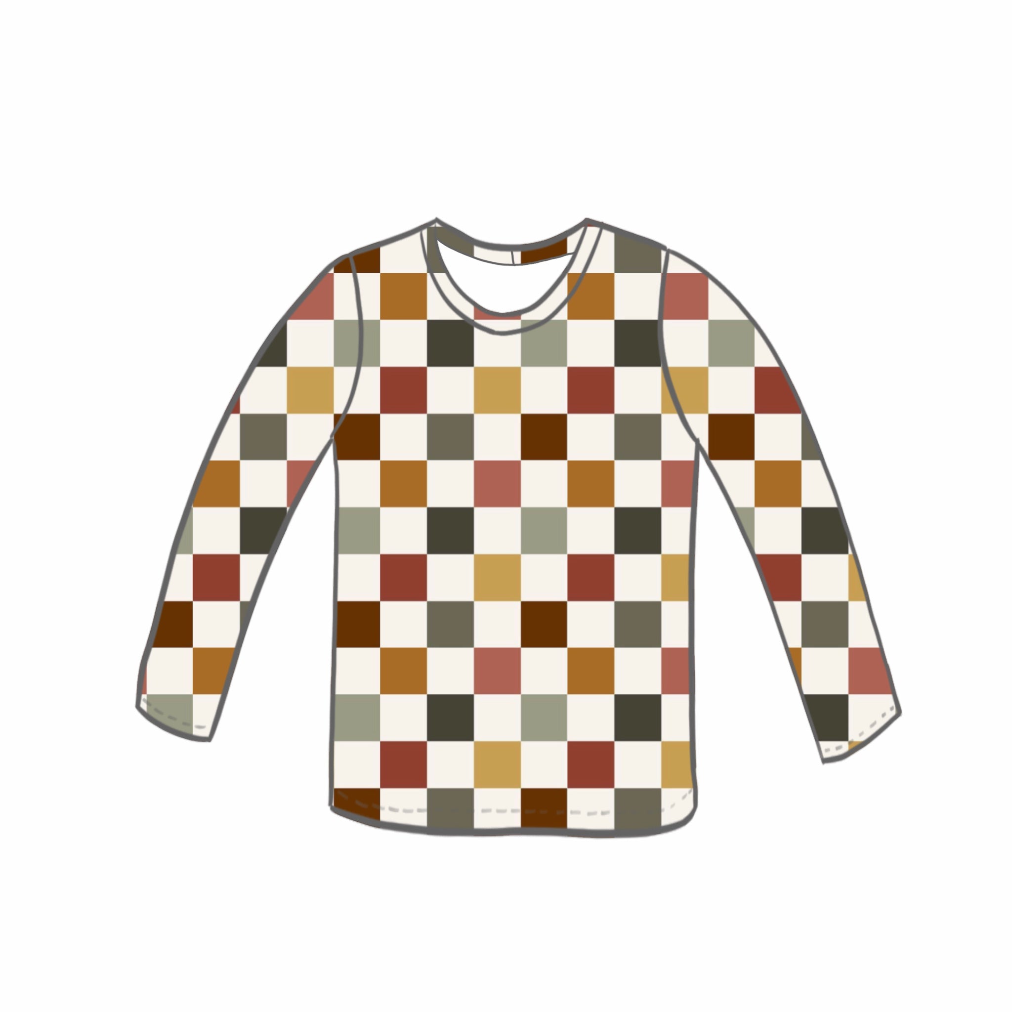 Autumn Check Tops