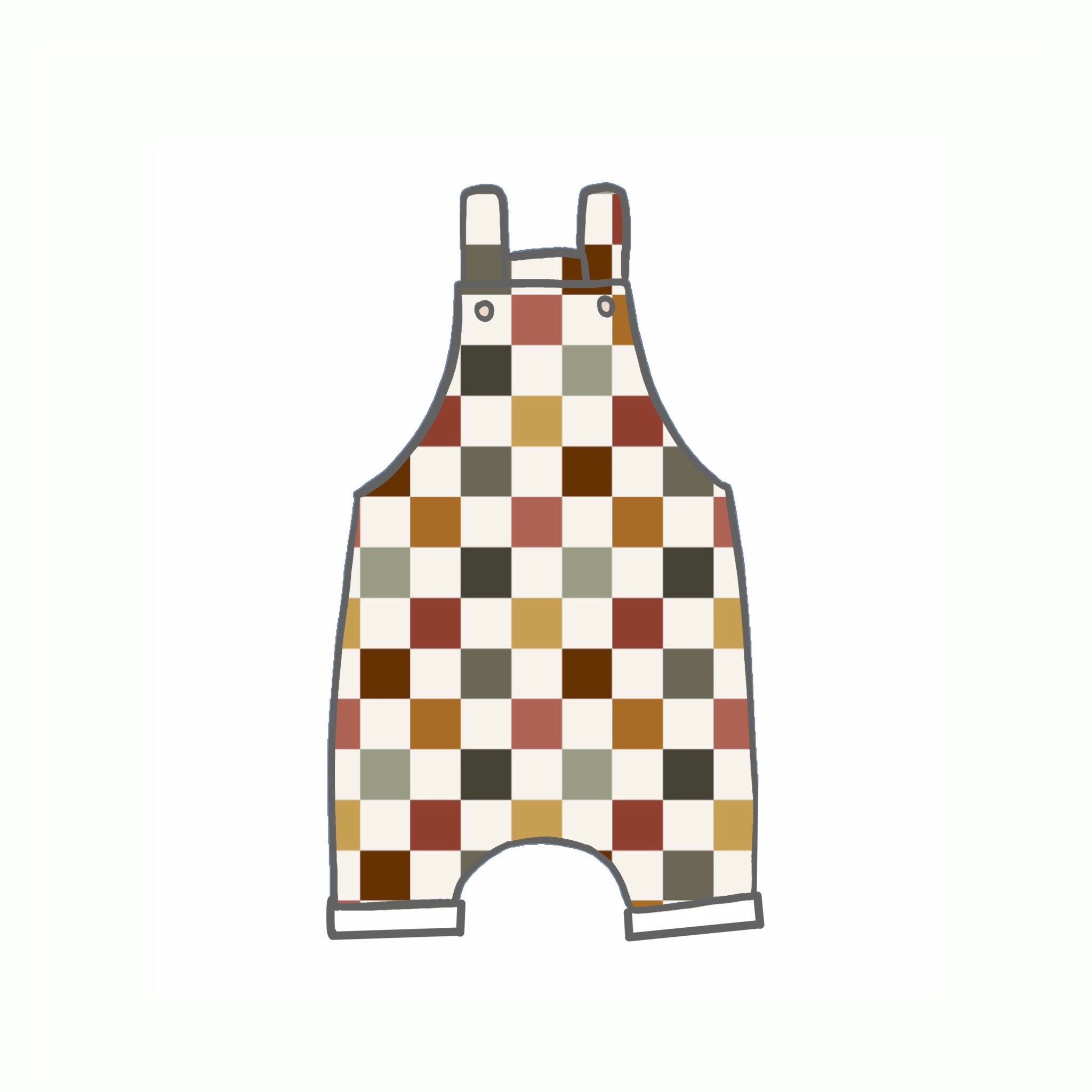 Autumn Check Rompers