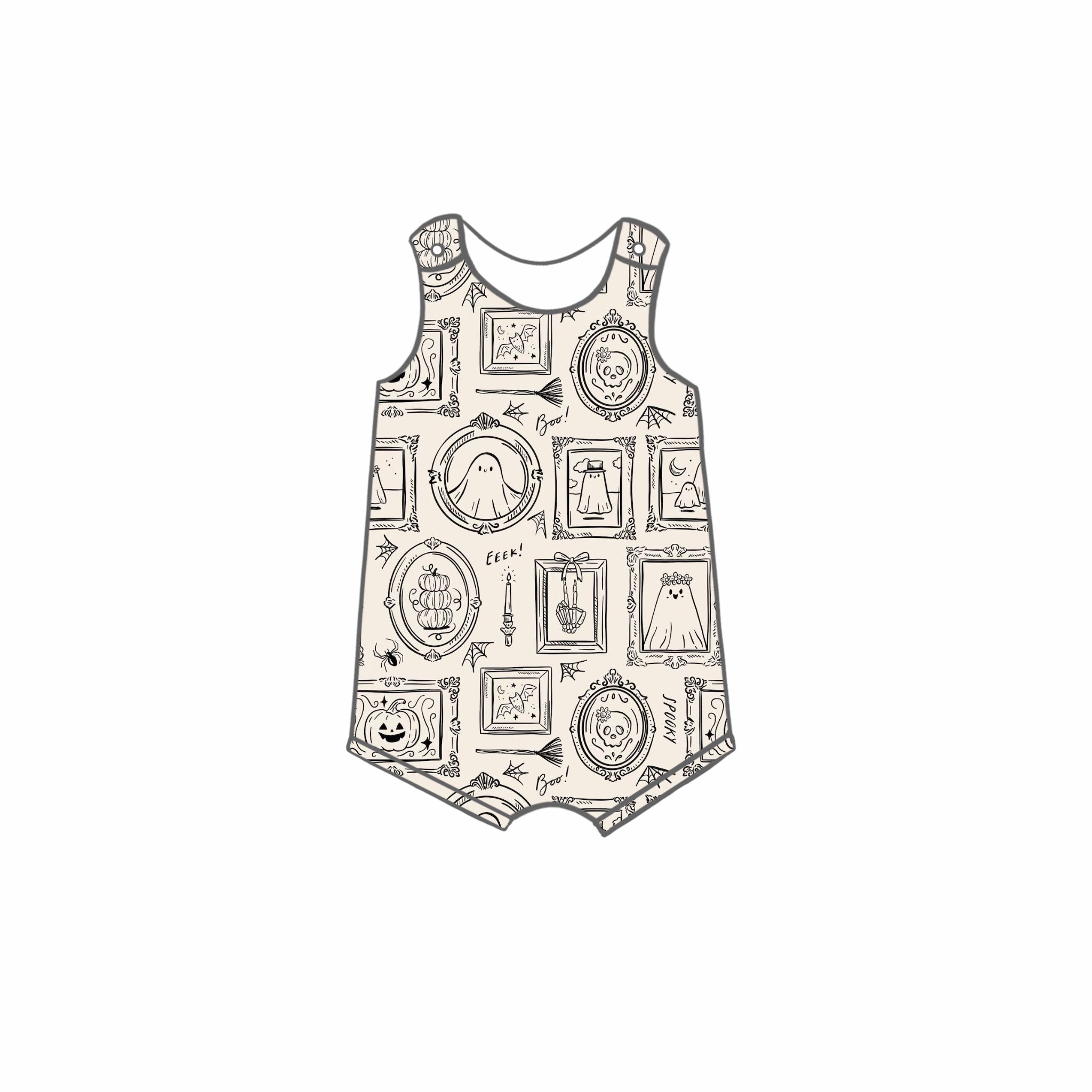 Petrifying Portraits Rompers