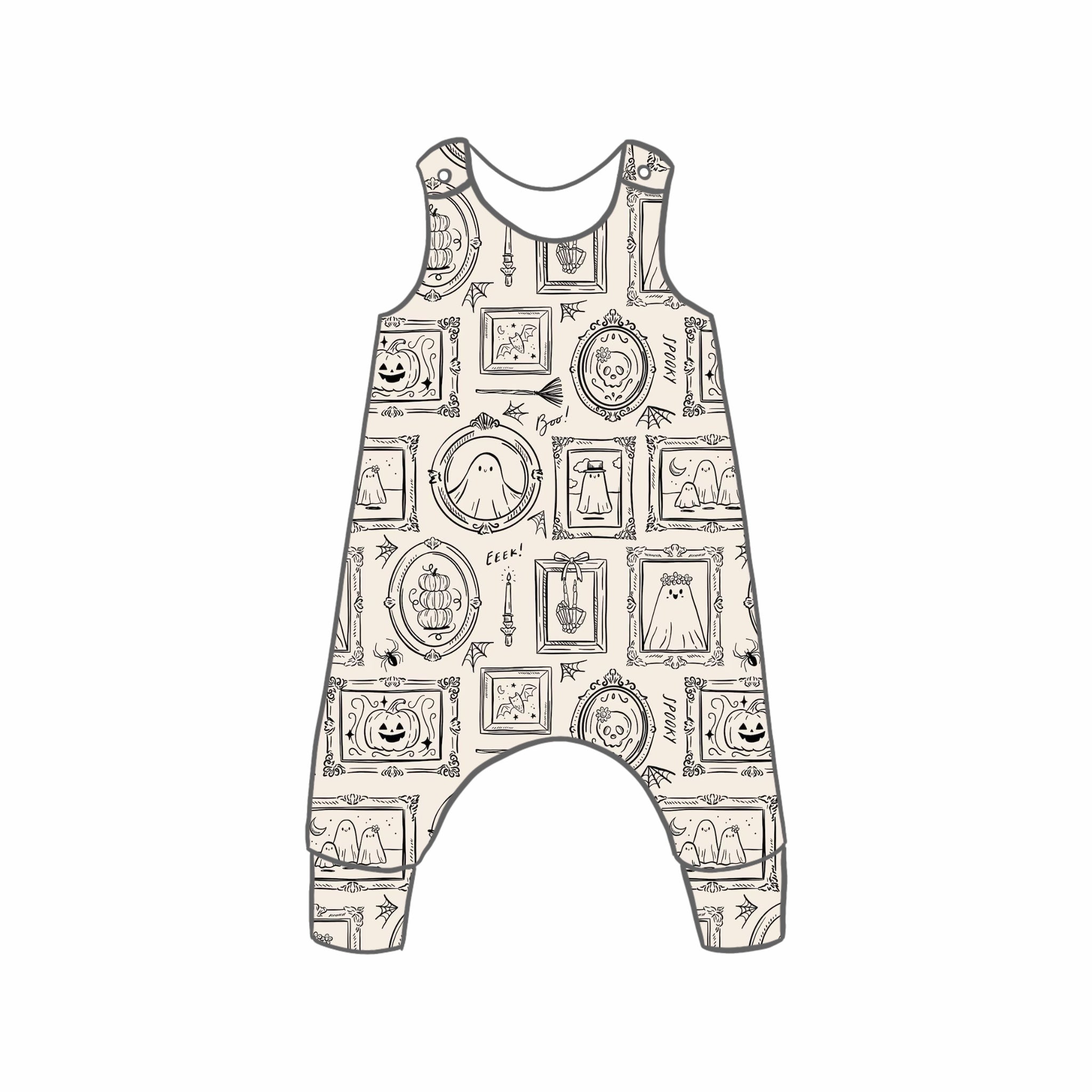 Petrifying Portraits Rompers