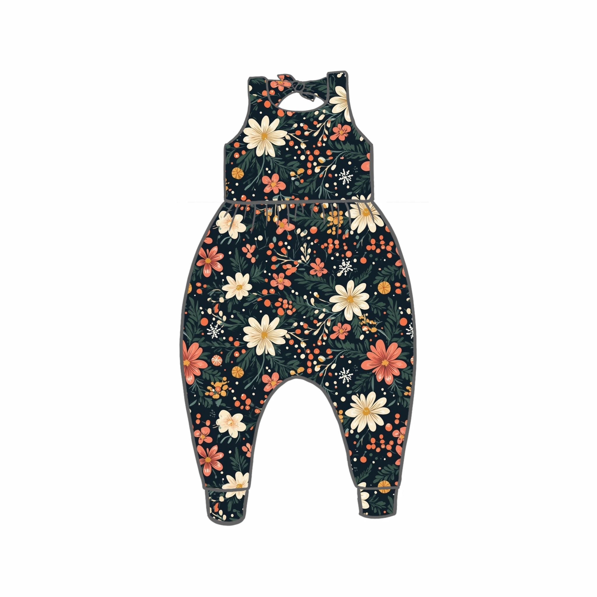 Winter Meadow Rompers