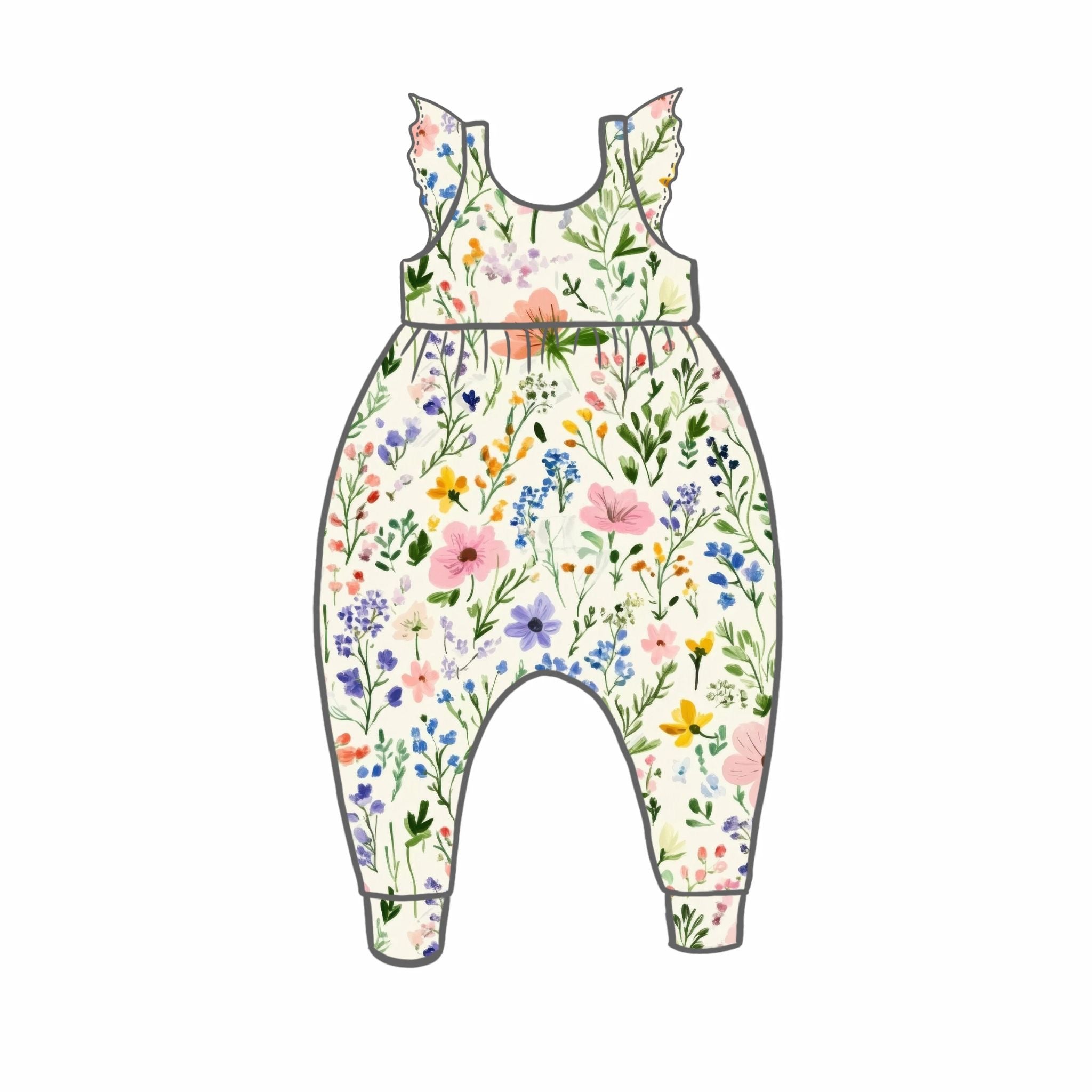 Summer Wildflower Rompers