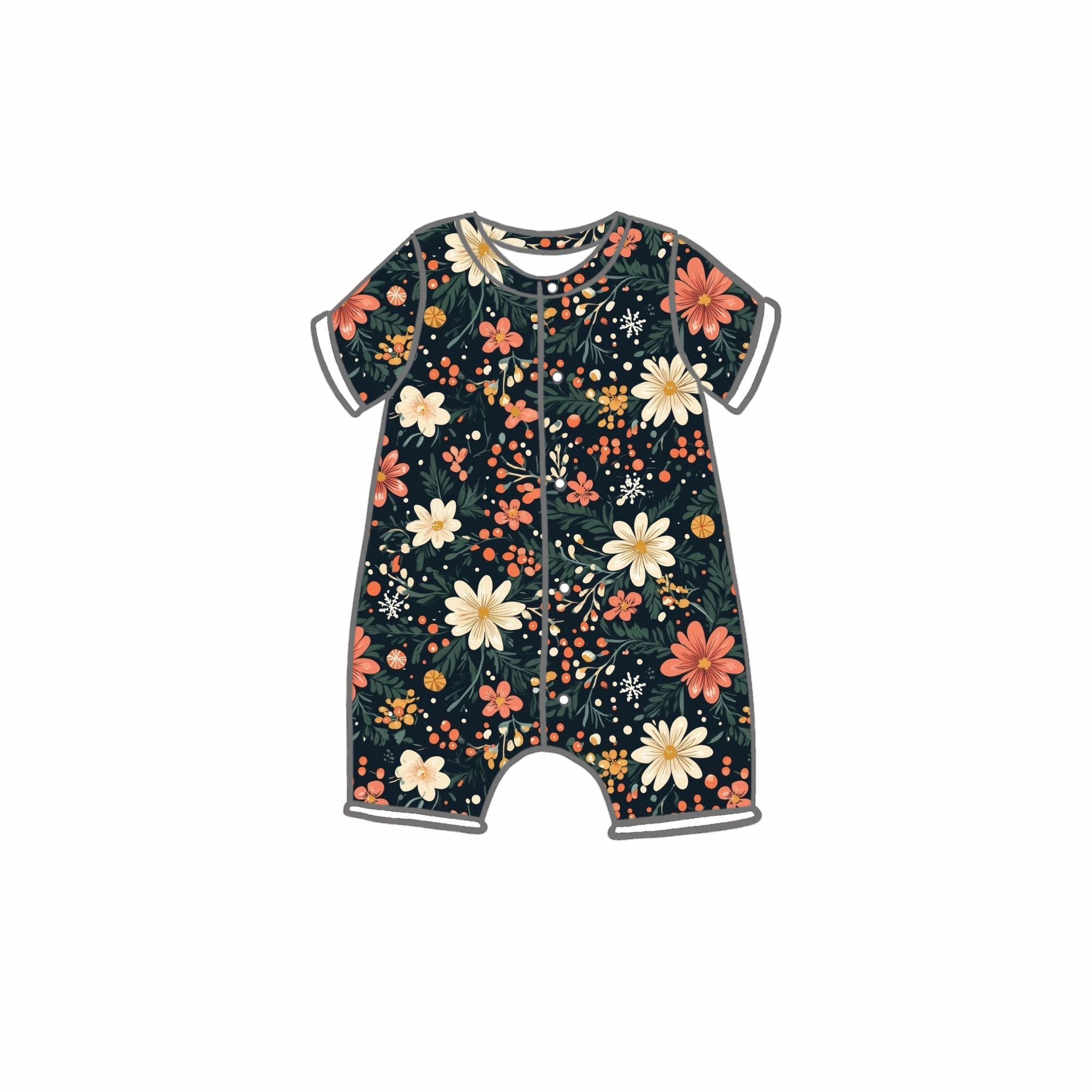 Winter Meadow Rompers