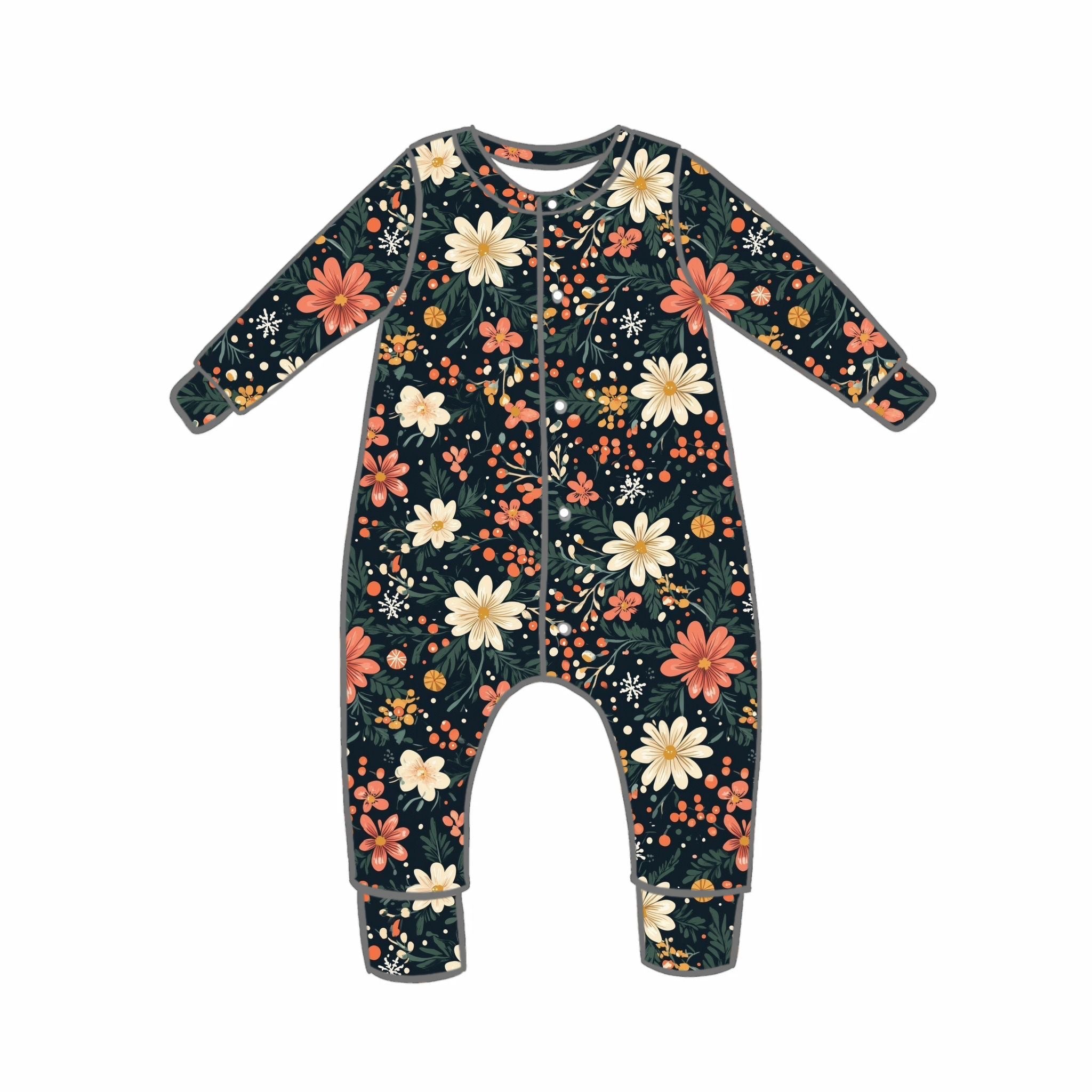Winter Meadow Rompers