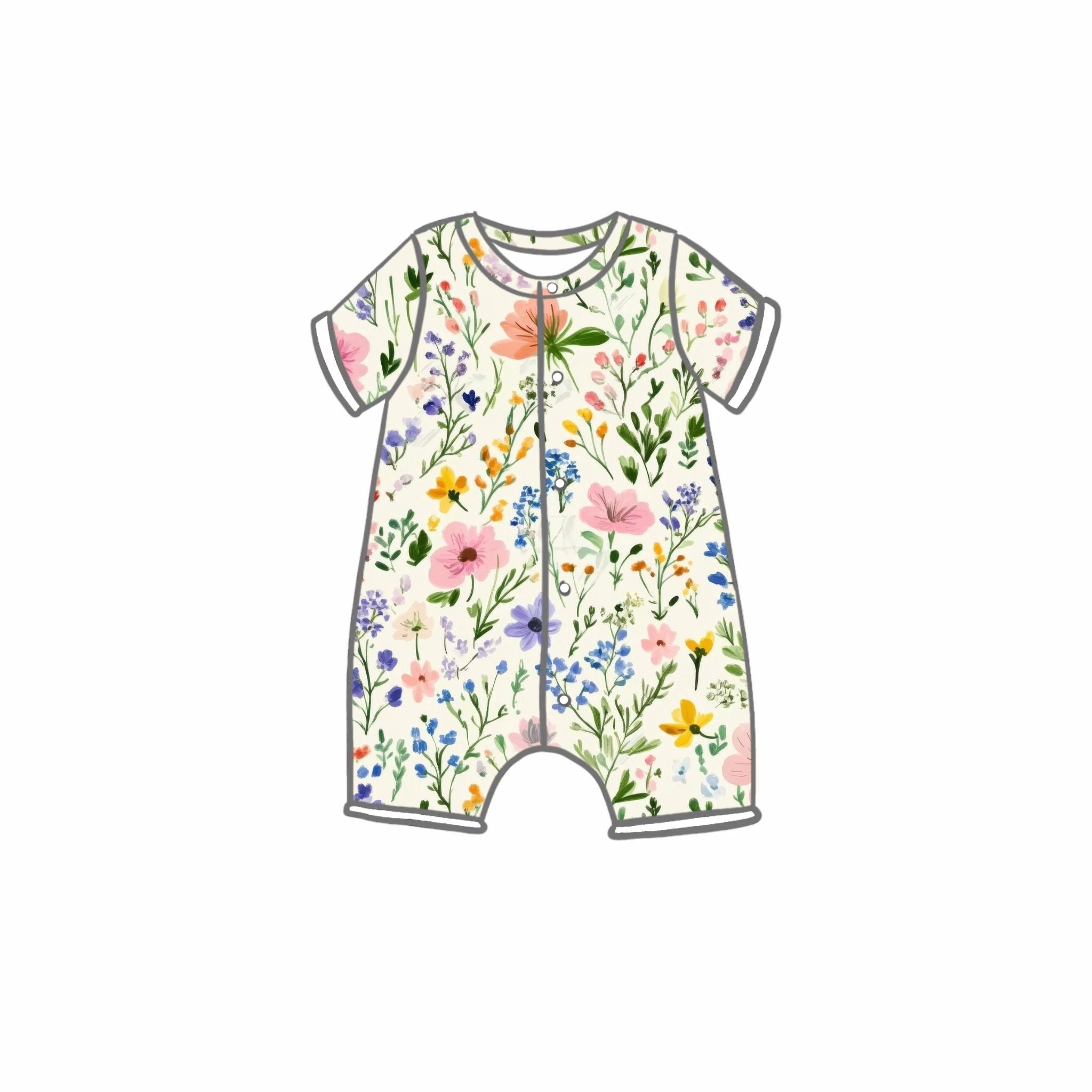 Summer Wildflower Rompers