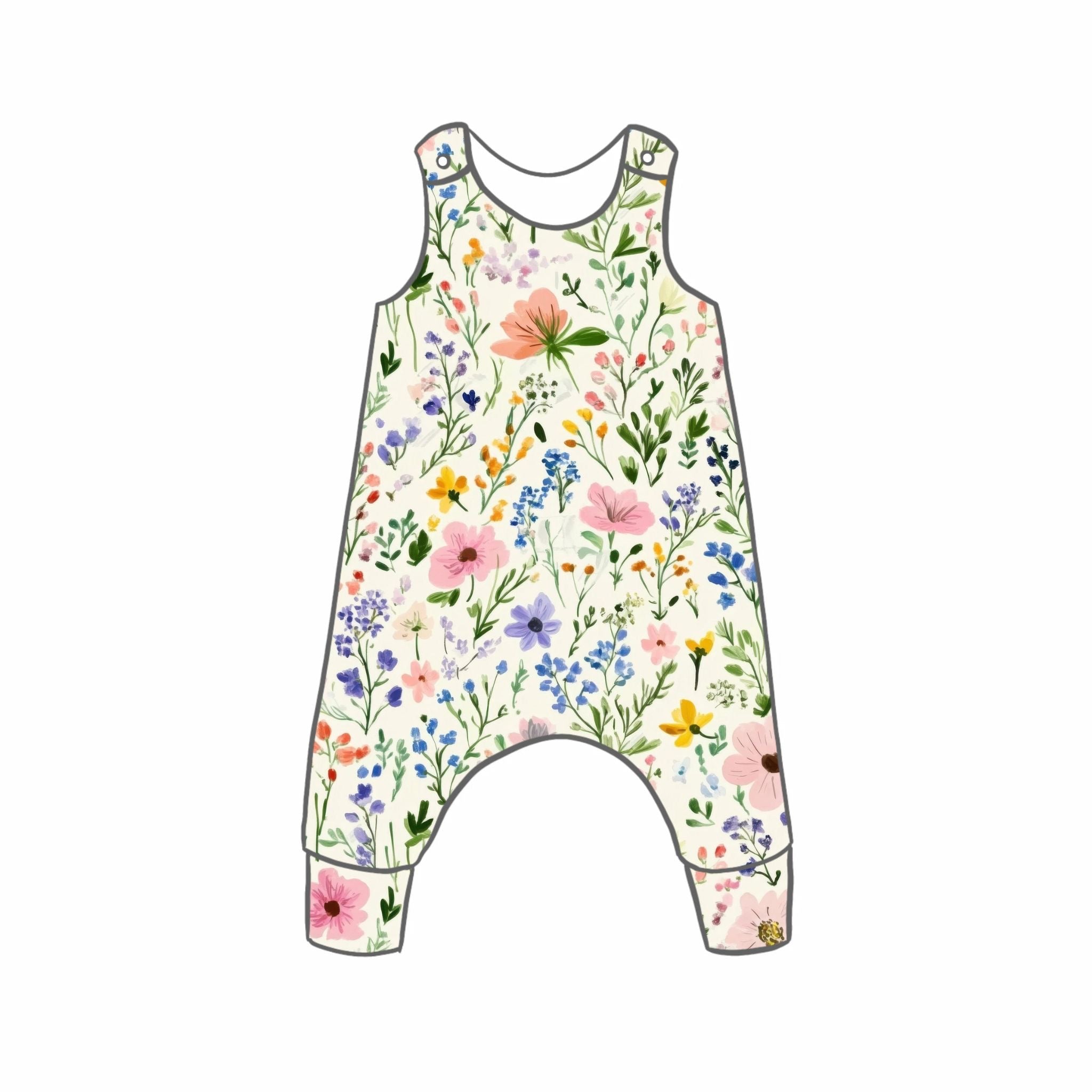 Summer Wildflower Rompers